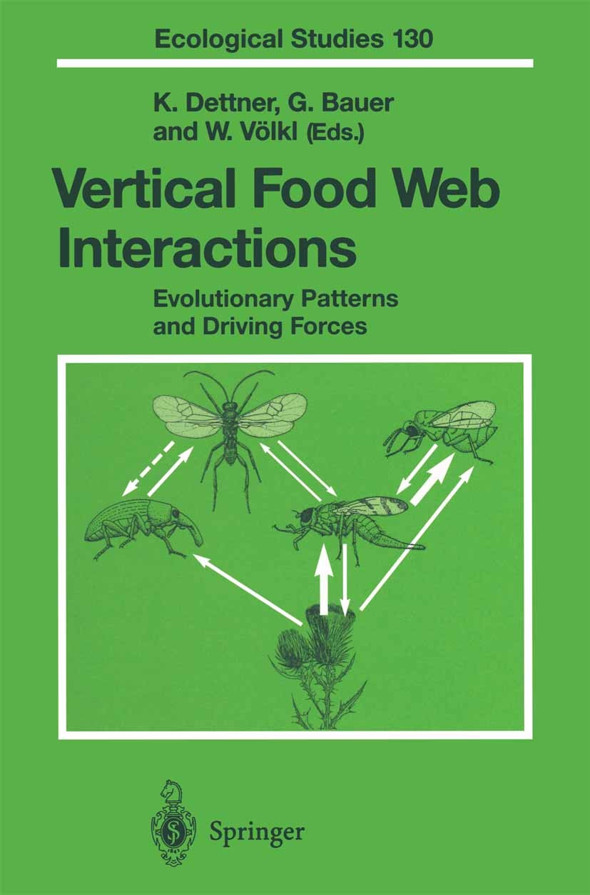 Titlebook: Vertical Food Web Interactions; Evolutionary Pattern Konrad Dettner,Gerhard Bauer,Wolfgang Völkl Book 1997 Springer-Verlag Berlin Heidelber Titlebook: Vertical Food Web Interactions; Evolutionary Pattern Konrad Dettner,Gerhard Bauer,Wolfgang Völkl Book 1997 Springer-Verlag Berlin Heidelber