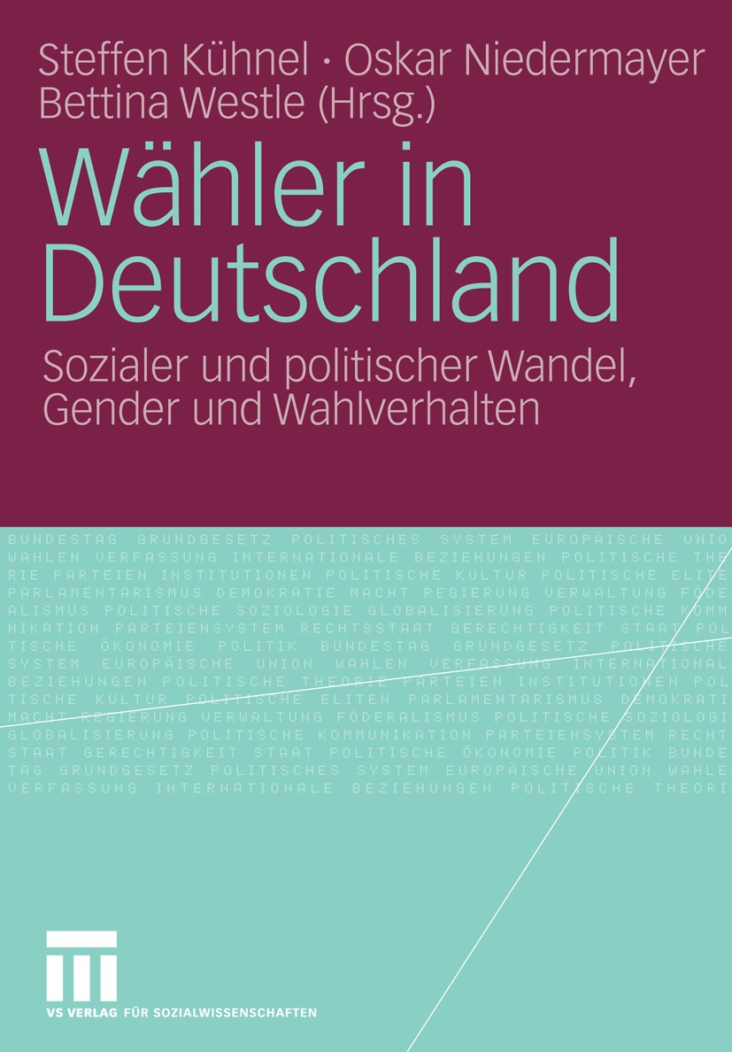 Titlebook: Wähler in Deutschland; Sozialer und politis Steffen Kühnel,Oskar Niedermayer,Bettina Westle Book 2009 VS Verlag für Sozialwissenschaften | Titlebook: Wähler in Deutschland; Sozialer und politis Steffen Kühnel,Oskar Niedermayer,Bettina Westle Book 2009 VS Verlag für Sozialwissenschaften |